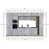 Bucatarie ZONE 380 FRONT PAL K002 / decor 4298